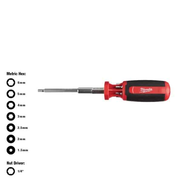 Milwaukee Metric Hex Key 9-in-1 Multi-Bit Driver 9 in.