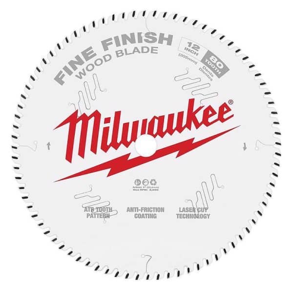 Milwaukee 12 in. D X 1 in. Fine Finish Tungsten Carbide Circular Saw Blade 80 teeth 1 pk