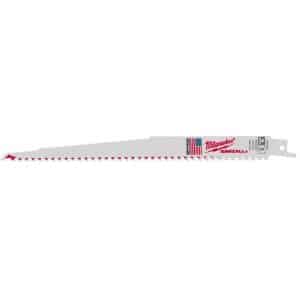 Milwaukee Sawzall 9 in. Bi-Metal Thin Kerf Reciprocating Saw Blade 5 TPI 5 pk