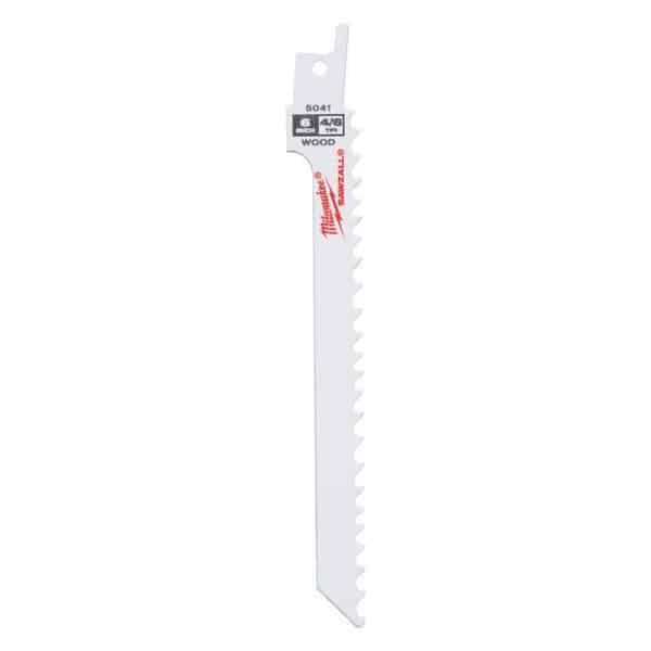 Milwaukee SawZall 6 in. Bi-Metal Wood cutting Reciprocating Saw Blade 4/6 TPI 5 pk