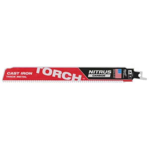 Milwaukee The Torch 8 in. Nitrus Carbide Cast Iron Reciprocating Saw Blade 8 TPI