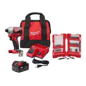 Milwaukee M18 18 V 1/4 in. Cordless Brushless Impact Driver Kit (Battery & Charger)