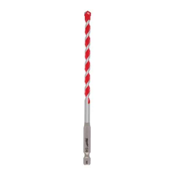 Milwaukee Shockwave 1/4 in. X 6 in. L Carbide Hammer Drill Bit 1 pk