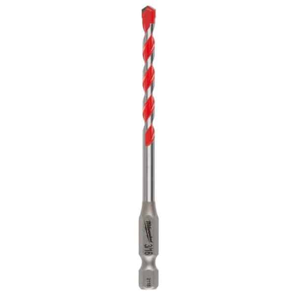 Milwaukee Shockwave 3/16 in. X 4 in. L Carbide Hammer Drill Bit 1 pk