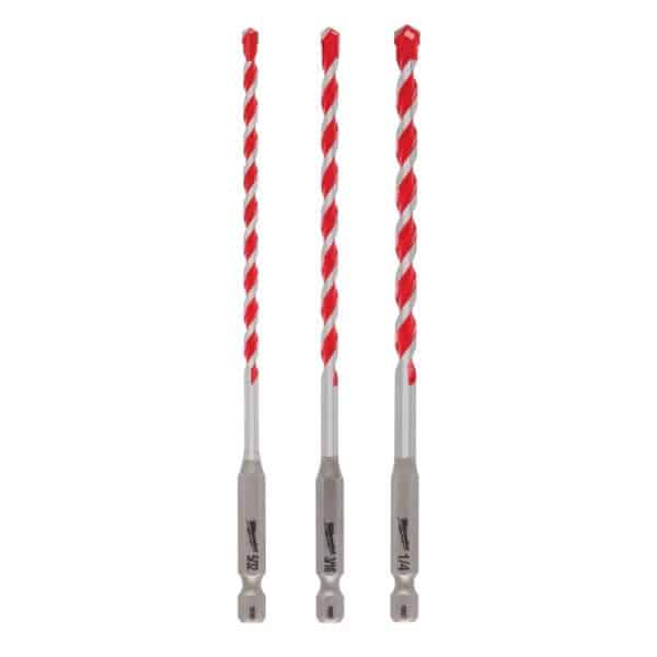 Milwaukee Shockwave 6 in. L Carbide Hammer Drill Bit Set 3 pc