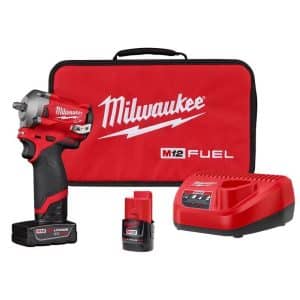 Milwaukee M12 FUEL 12 V 3/8 in. Cordless Brushless Stubby Impact Wrench Kit (Battery & Charger)