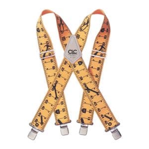 CLC 4 in. L X 2 in. W Nylon Ruler Suspenders Yellow 1 pair