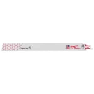 Milwaukee The Torch 12 in. Bi-Metal Reciprocating Saw Blade 18 TPI 5 pk