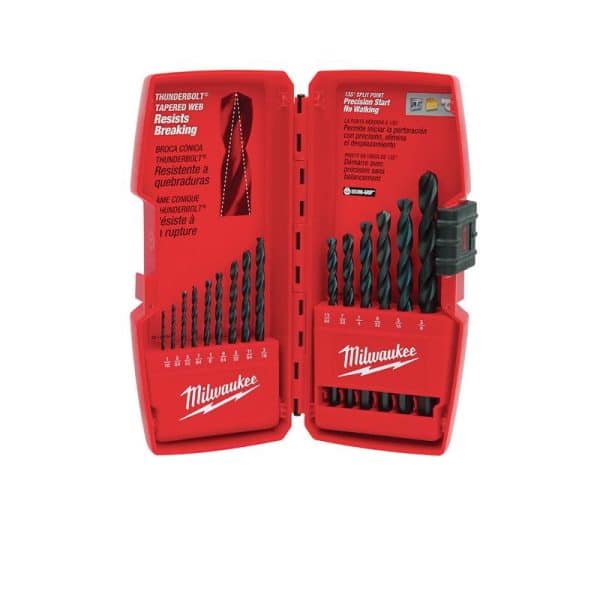 Milwaukee Thunderbolt Black Oxide Drill Bit Set 15 pc