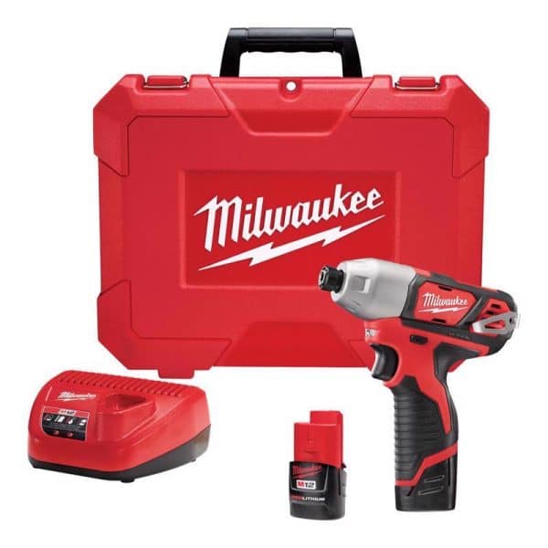Milwaukee M12 12 V 1.5 amps 1/4 in. Cordless Brushed Impact Driver Kit (Battery & Charger)