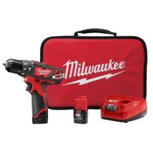 Milwaukee M12 12 V 3/8 in. Brushed Cordless Hammer Drill Kit (Battery & Charger)