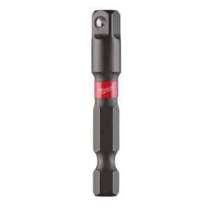 Milwaukee Shockwave Square 1/4 in. X 2 in. L Socket Adapter Steel 1 pc