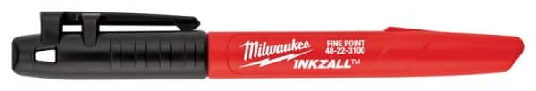 Milwaukee INKZALL Black Fine Tip Jobsite Marker 1 pk