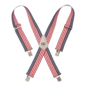 CLC 4.25 in. L X 2 in. W Nylon Suspenders Blue/Red/White 1 pair