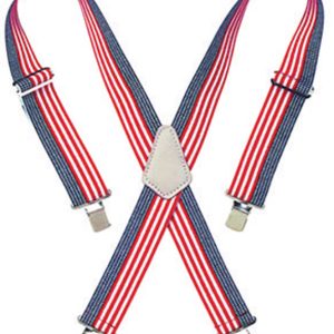 CLC 2 in. W Nylon Suspenders Blue/Red/White 1 pair