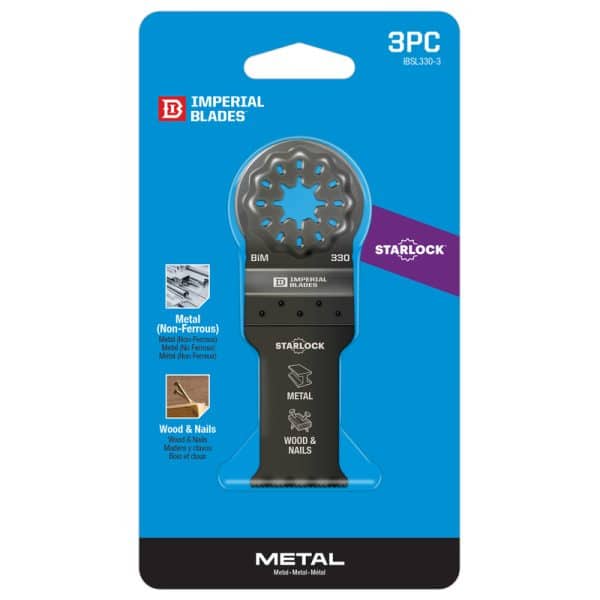 Imperial Blades Starlock 1-1/10 in. L Bi-Metal Oscillating Saw Blade 3 pk