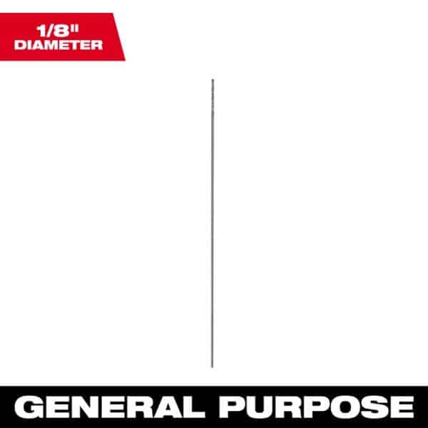 Milwaukee 1/8 in. X 12 in. L Aircraft Length Drill Bit 1 pc