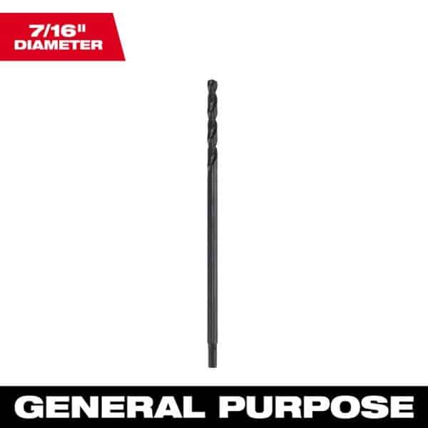 Milwaukee 7/16 in. X 12 in. L Aircraft Length Drill Bit 1 pc