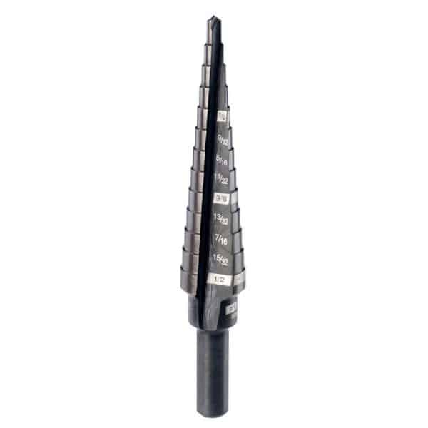 Milwaukee JAM-FREE 1/8 to 1/2 in. X 6 in. L Black Oxide Step Drill Bit 1 pc