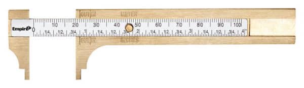 Empire 4-7/8 in. L X 11/16 in. W Pocket Caliper 4 in. White 1 pc
