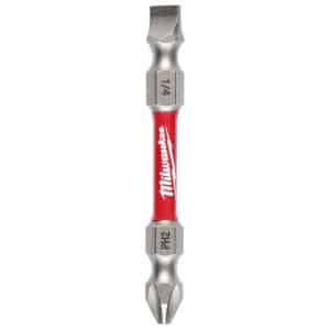 Milwaukee Shockwave Phillips/Slotted PH2/SL#10 X 2-3/8 in. L Impact Double-Ended Power Bit Steel 1 p