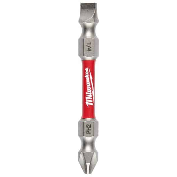 Milwaukee Shockwave Phillips/Slotted PH2/SL#10 X 2-3/8 in. L Impact Double-Ended Power Bit Steel 1 p