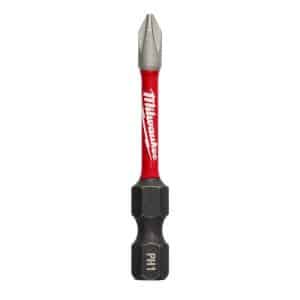 Milwaukee Shockwave Phillips #1 X 2 in. L Impact Power Bit Steel 1 pc