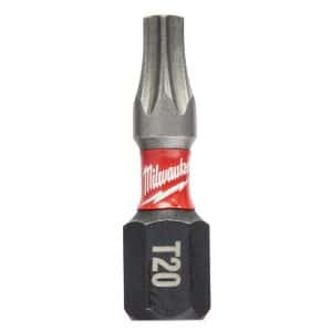 Milwaukee Shockwave Torx T20 X 1 in. L Impact Insert Bit Set Steel 15 pc