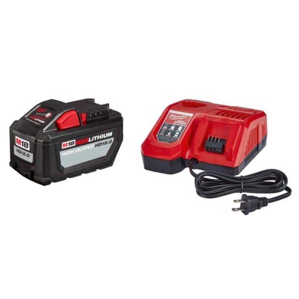 Milwaukee M18 REDLITHIUM HD12.0 18 V 12 Ah Lithium-Ion Starter Kit Battery and Charger 2 pc