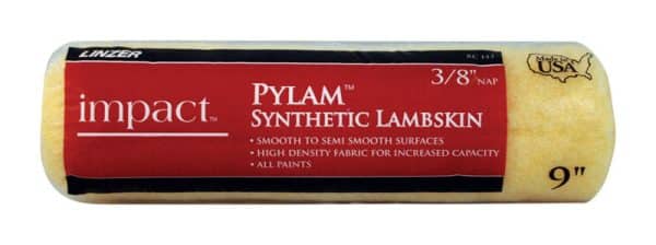 Linzer Impact Pylam Synthetic Lambskin 9 in. W X 3/8 in. Regular Paint Roller Cover 1 pk