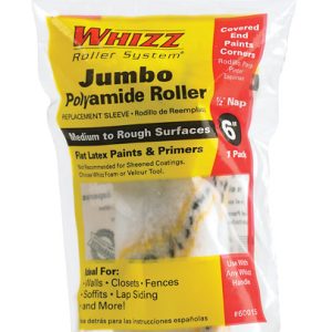 Whizz Maximus Polyamide Fabric 6 in. W X 1/2 in. Jumbo Mini Paint Roller Cover 1 pk