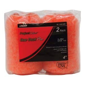 Linzer Project Select One Coat Pro Polyester 4 in. W X 1/2 in. Regular Paint Roller Cover 2 pk