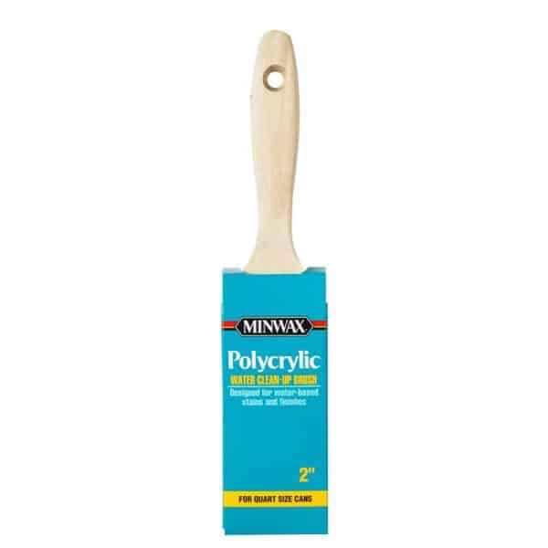 Minwax Polycrylic 2 in. Flat Stain Brush