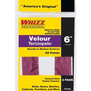 Whizz Velour 6 in. W X 3/16 in. Mini Paint Roller Cover 2 pk