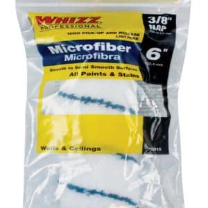 Whizz Microfiber 6 in. W X 3/8 in. Jumbo Mini Paint Roller Cover 1 pk