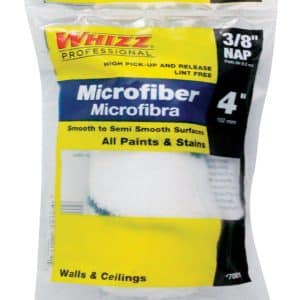 Whizz Microfiber 4 in. W X 3/8 in. Jumbo Mini Paint Roller Cover 1 pk