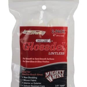 Arroworthy ProLine Glossdel Woven 4 in. W X 3/8 in. Mini Paint Roller Cover 2 pk
