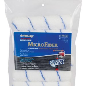 Arroworthy Barracuda Microfiber 6.5 in. W X 3/8 in. Jumbo Paint Roller Cover 6 pk