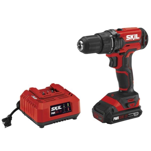 SKIL PWR CORE 20 V 1/2 in. Brushed Cordless Drill Kit (Battery & Charger)