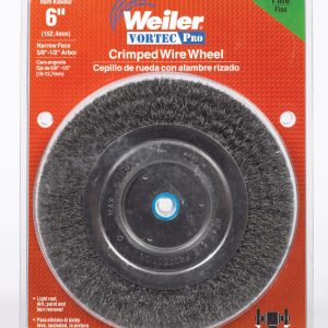 Weiler Vortec Pro 6 in. Fine Crimped Wire Wheel Brush Carbon Steel 6000 rpm 1 pc