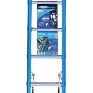 Werner 16 ft. H Fiberglass Telescoping Extension Ladder Type I 250 lb. capacity
