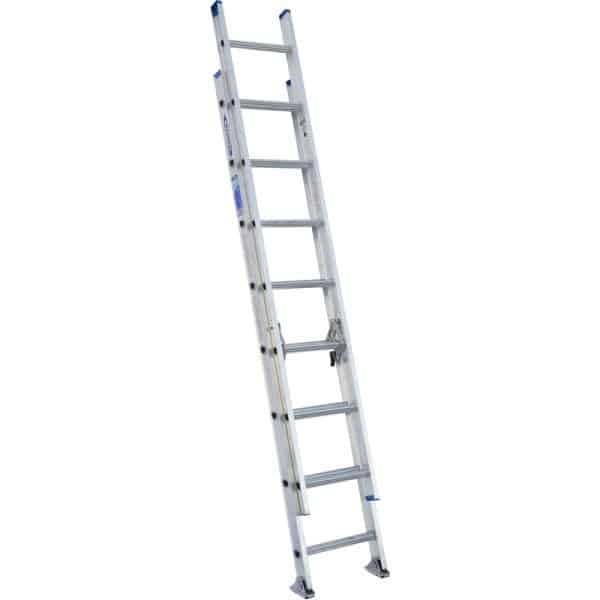 Werner 16 ft. H Aluminum Telescoping Extension Ladder Type I 250 lb. capacity
