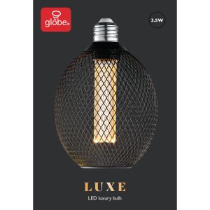 Globe Electric Luxe G40 E26 (Medium) Filament LED Bulb Amber Soft White 40 Watt Equivalence 1 pk