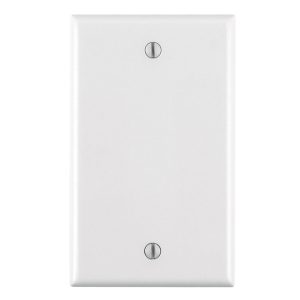 Leviton Smooth White 1 gang Nylon Blank Wall Plate 1 pk