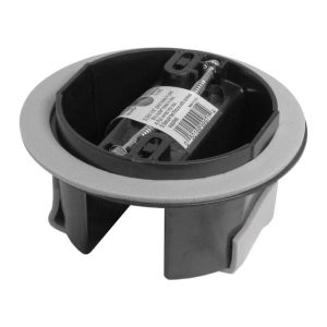 Cantex Round PVC 1 gang Junction Box Gray