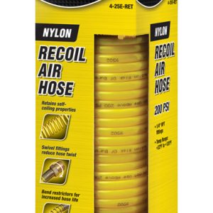 Amflo 25 ft. L X 1/4 in. D Nylon Recoil Air Hose 200 psi Yellow
