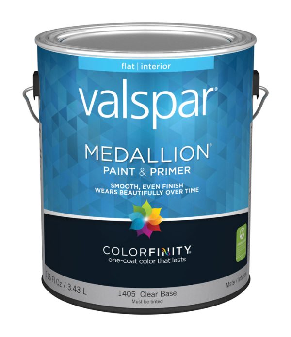 Valspar Medallion Flat Clear Base Paint Interior 1 gal