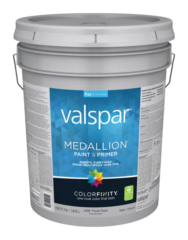 Valspar Medallion Flat Tintable Pastel Base Paint Interior 5 gal
