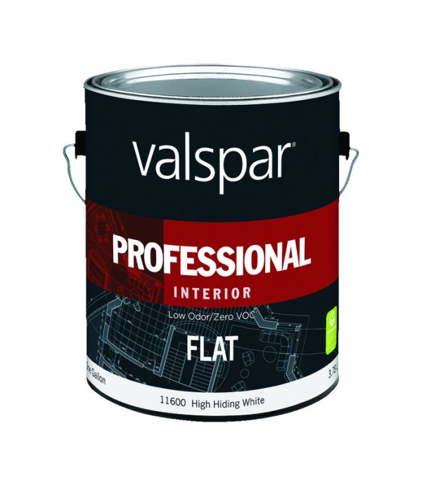 Valspar Professional Flat Basic White Paint Interior 1 gal