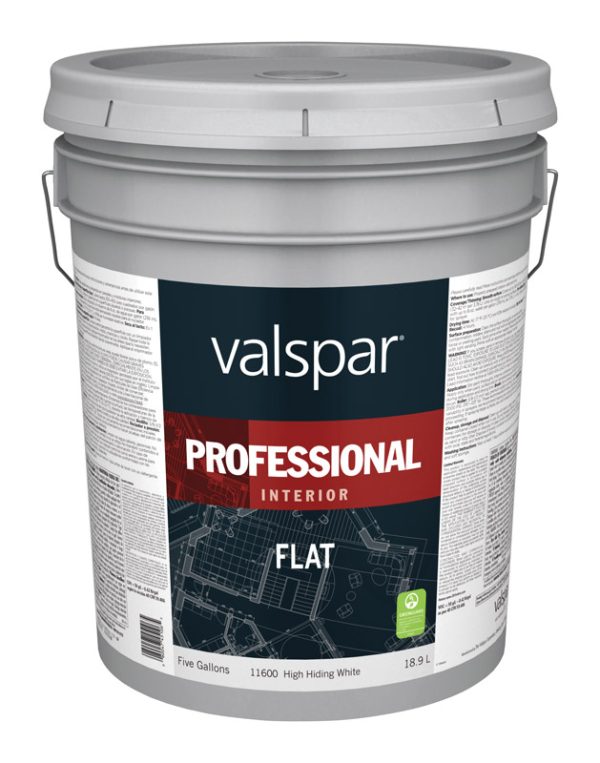 Valspar Professional Flat Basic White Paint Interior 5 gal